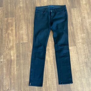 JBrand black size 29 skinny jeans with zip bottoms